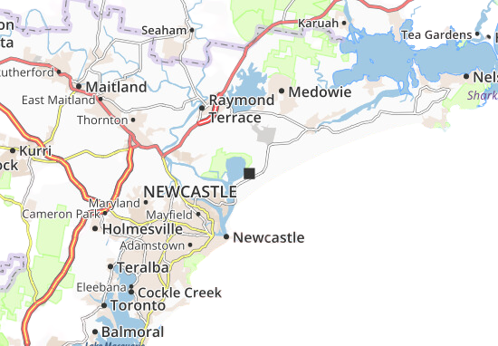 Map of Newcastle